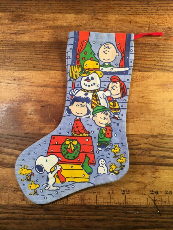 Peanuts Snoopy Christmas Stocking スヌーピー ビンテージ 靴下 クリスマス 70年代 Stimpy Vintage Collectible Toys スティンピー ビンテージ コレクタブル トイズ