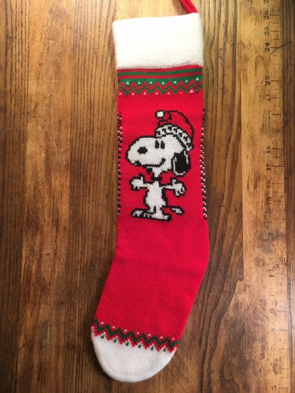 Peanuts Snoopy Christmas Stocking スヌーピー ビンテージ 靴下 クリスマス 80年代 Stimpy Vintage Collectible Toys スティンピー ビンテージ コレクタブル トイズ