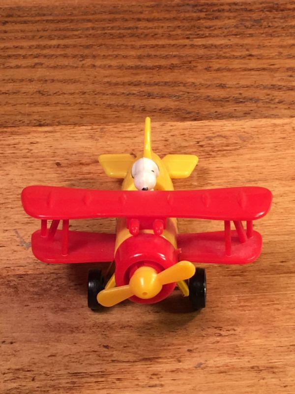 Aviva Snoopy Biplane Mini Die Cast Toy スヌーピー ビンテージ ミニカー ピーナッツ アビバ 70年代 Stimpy Vintage Collectible Toys スティンピー ビンテージ コレクタブル トイズ