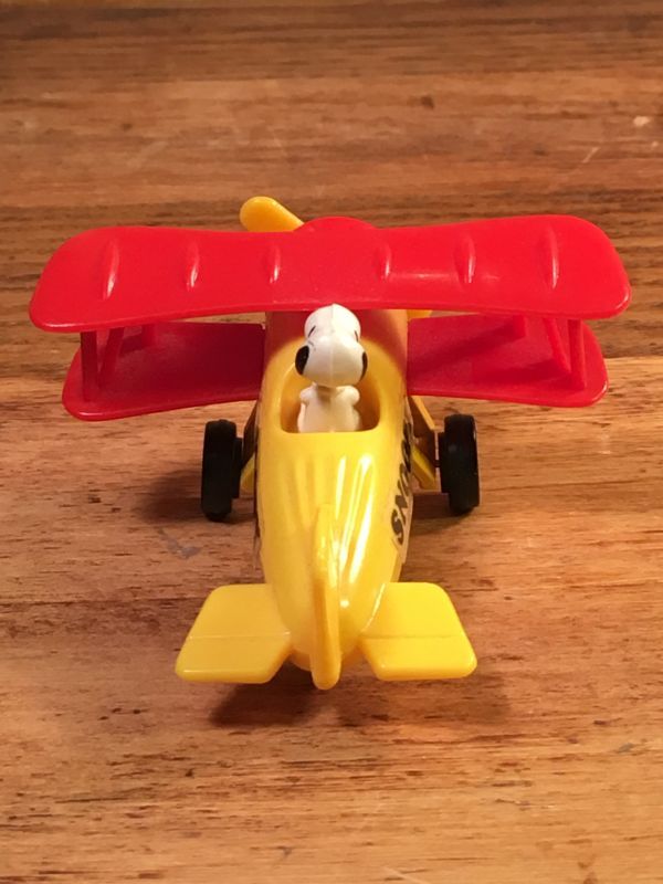 Aviva Snoopy Biplane Mini Die Cast Toy スヌーピー ビンテージ ミニカー ピーナッツ アビバ 70年代 Stimpy Vintage Collectible Toys スティンピー ビンテージ コレクタブル トイズ