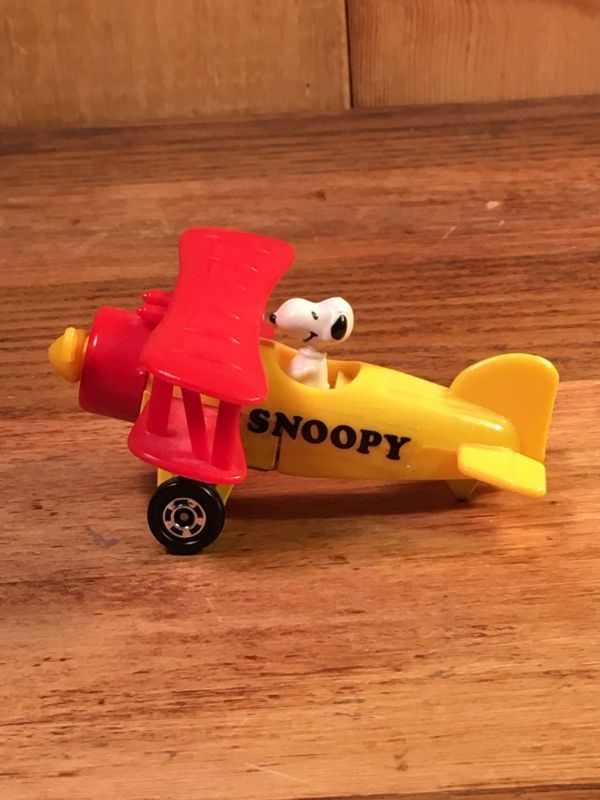 Aviva Snoopy Biplane Mini Die Cast Toy スヌーピー ビンテージ ミニカー ピーナッツ アビバ 70年代 Stimpy Vintage Collectible Toys スティンピー ビンテージ コレクタブル トイズ