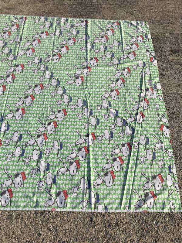 Peanuts Snoopy Baseball Twin Flat Sheet スヌーピー ビンテージ