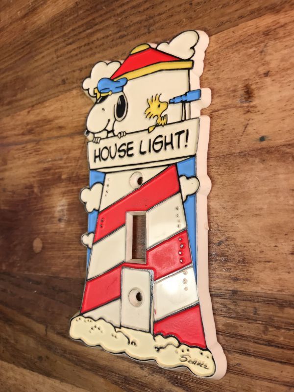 Peanuts Snoopy Woodstock House Light Switch Cover スヌーピー ビンテージ スイッチカバー ウッドストック 70年代 Stimpy Vintage Collectible Toys スティンピー ビンテージ コレクタブル トイズ