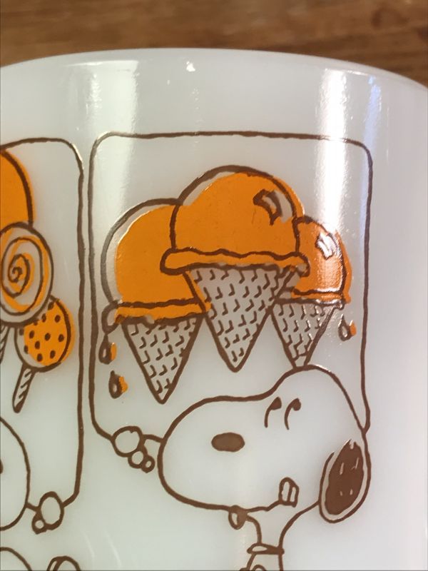 Peanuts Snoopy Sweets Fire King Mug スヌーピー ビンテージ マグカップ ファイヤーキング 60 70年代 Stimpy Vintage Collectible Toys スティンピー ビンテージ コレクタブル トイズ