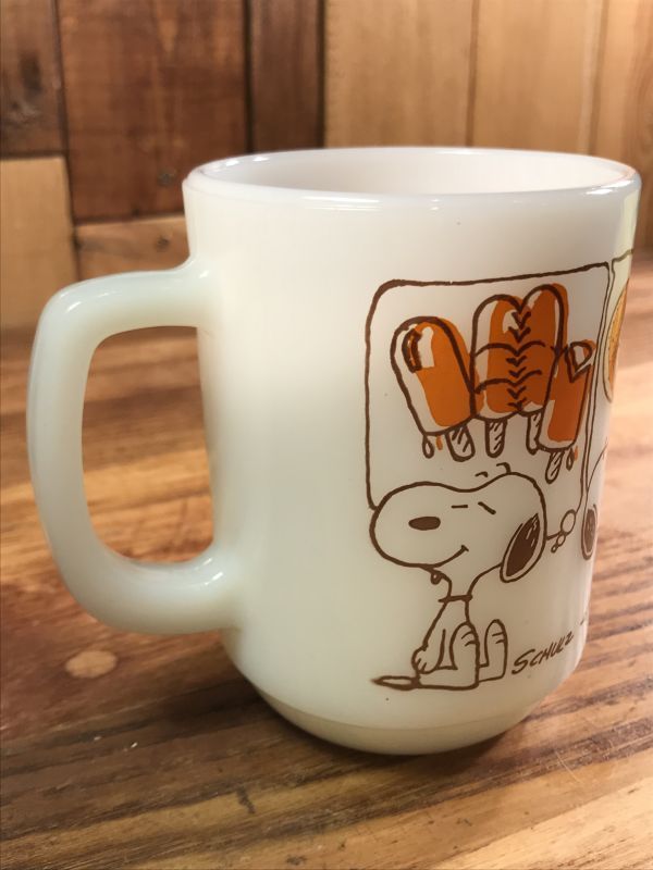 Peanuts Snoopy Sweets Fire King Mug スヌーピー ビンテージ マグカップ ファイヤーキング 60 70年代 Stimpy Vintage Collectible Toys スティンピー ビンテージ コレクタブル トイズ