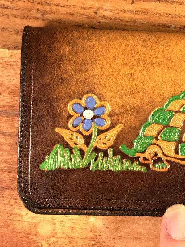 Flower & Turtle Hippie Leather Wallet フラワー＆タートル