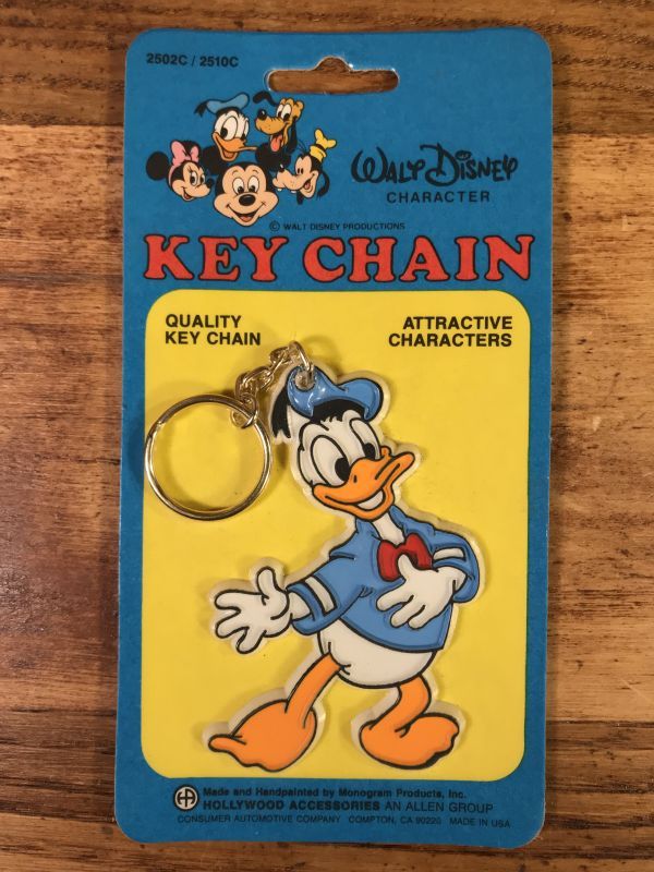 Disney Character Donald Duck Keychain ドナルドダック ビンテージ キーホルダー ディズニー 70年代 Stimpy Vintage Collectible Toys スティンピー ビンテージ コレクタブル トイズ