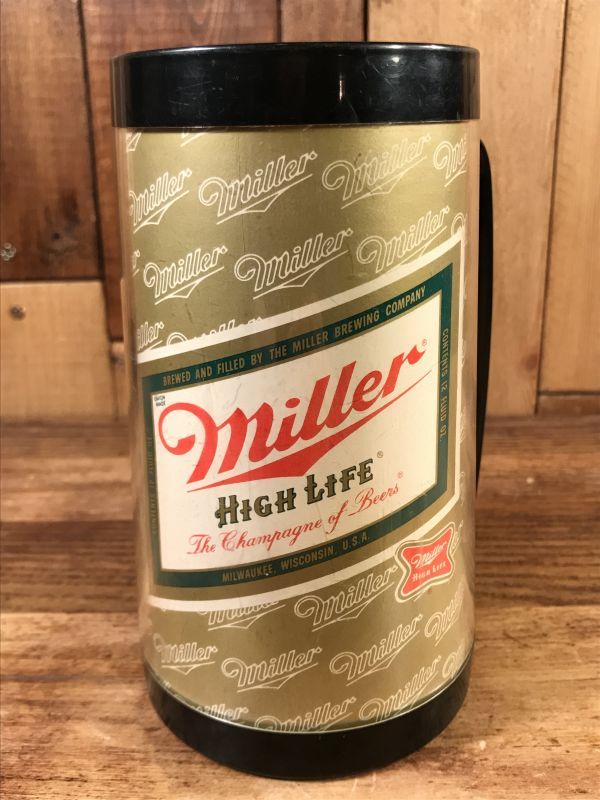Miller High Life Thermo Beer Mug　ミラーハイライフ　ビンテージ　サーモマグ　ビールジョッキ　70年代