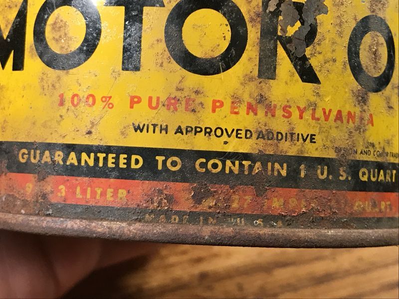 Pennzoil Tough Film Motor Oil Tin Can ペンゾイル ビンテージ オイル 