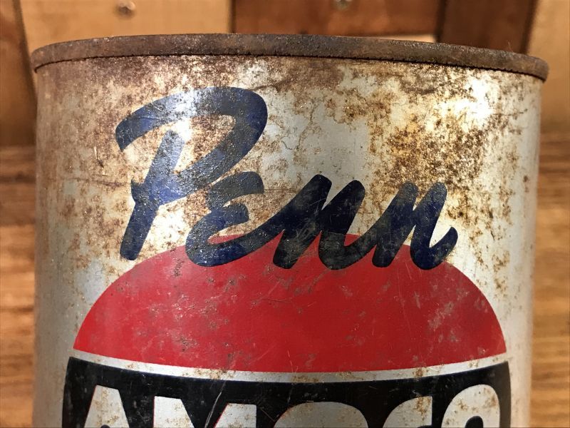 Penn Amoco Oil Tin Can アモコ ビンテージ オイル缶 ブリキ缶 50年代