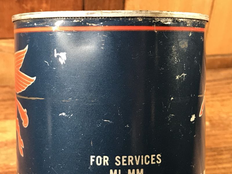 Mobil Lubrite Motor Oil Tin Can モービル ビンテージ オイル缶
