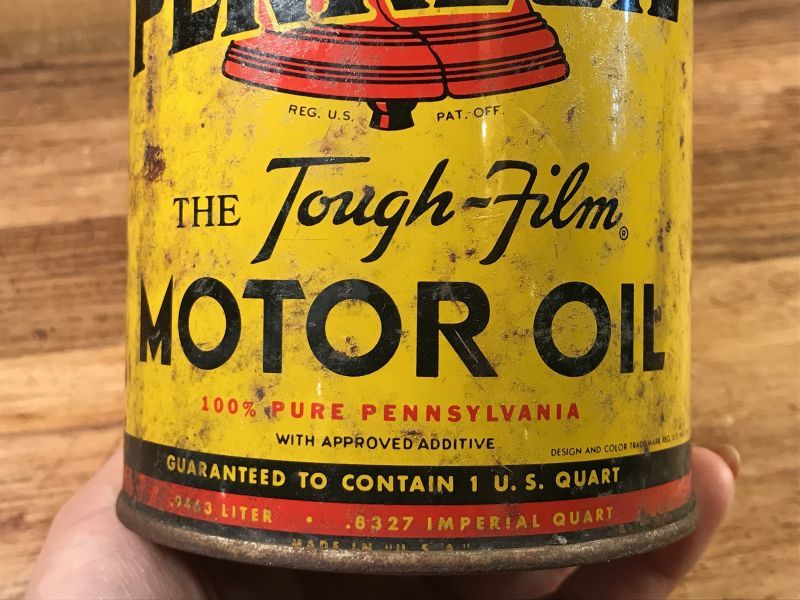 Pennzoil Tough Film Motor Oil Tin Can ペンゾイル ビンテージ オイル 