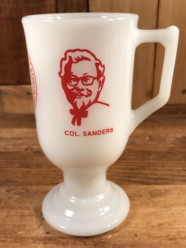 Federal “Col.Sanders” Milk Glass Footed Mug カーネルサンダース