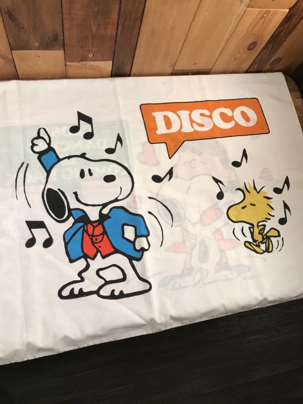 Snoopy Woodstock Disco Pillow Case スヌーピー ビンテージ ピローケース 枕カバー 70年代 Stimpy Vintage Collectible Toys スティンピー ビンテージ コレクタブル トイズ