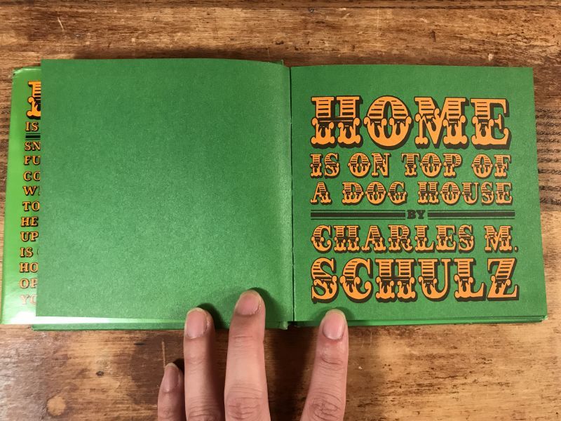Peanuts Snoopy “Home Is On Top Of A Dog House” Picture Book