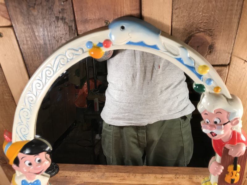 Disney “Pinocchio” Wall Mirror ピノキオ ビンテージ 壁掛けミラー 