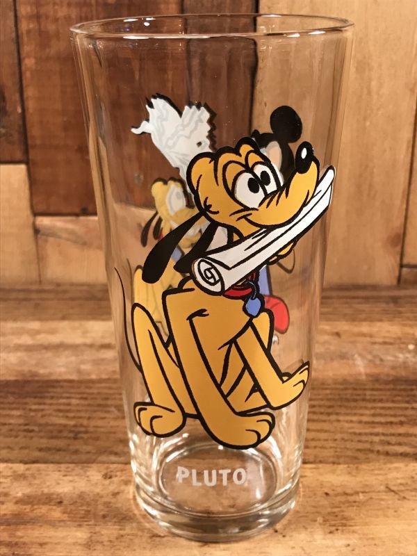Pepsi Collector Series Disney “Pluto” Glass プルート ビンテージ グラス ペプシ 70年代 -  STIMPY(Vintage Collectible Toys）スティンピー(ビンテージ コレクタブル トイズ）