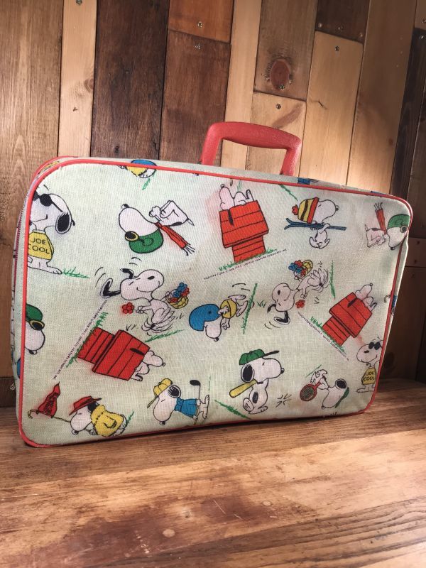 Peanuts Snoopy Suitcase スヌーピー ビンテージ スーツケース 手持ち鞄 70年代 Stimpy Vintage Collectible Toys スティンピー ビンテージ コレクタブル トイズ