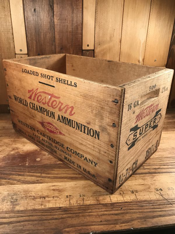 Western Cartridge Company Wood Box 弾薬 ビンテージ ウッドボックス