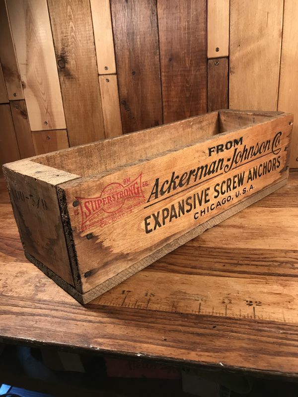 Ackerman-Johnson Co. Wood Box 企業物 ビンテージ ウッドボックス 木