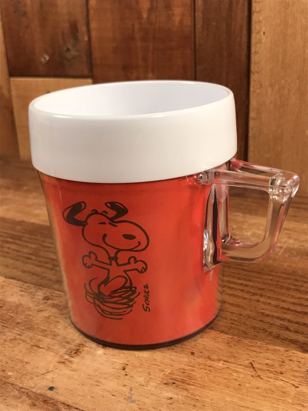 Peanuts Snoopy I Feel Free Thermo Mug スヌーピー ビンテージ サーモマグカップ 70年代 Stimpy Vintage Collectible Toys スティンピー ビンテージ コレクタブル トイズ