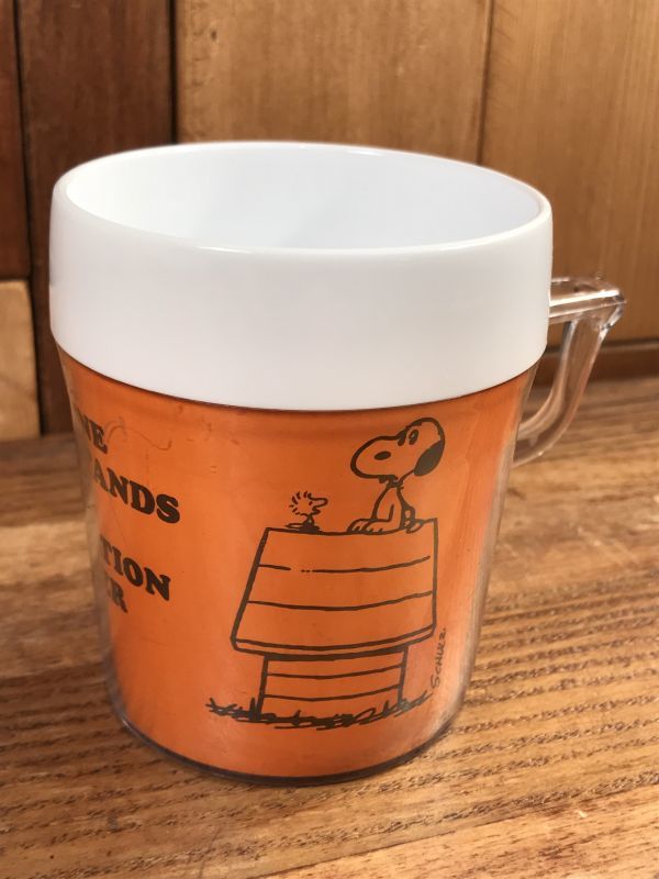 Peanuts Snoopy No One Understands My Generation Either Thermo Mug スヌーピー ビンテージ サーモマグカップ 70年代 Stimpy Vintage Collectible Toys スティンピー ビンテージ コレクタブル トイズ