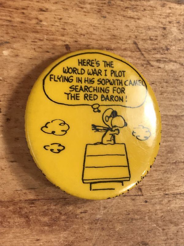 Peanuts Snoopy “Red Baron” Pinback スヌーピー ビンテージ 缶バッジ