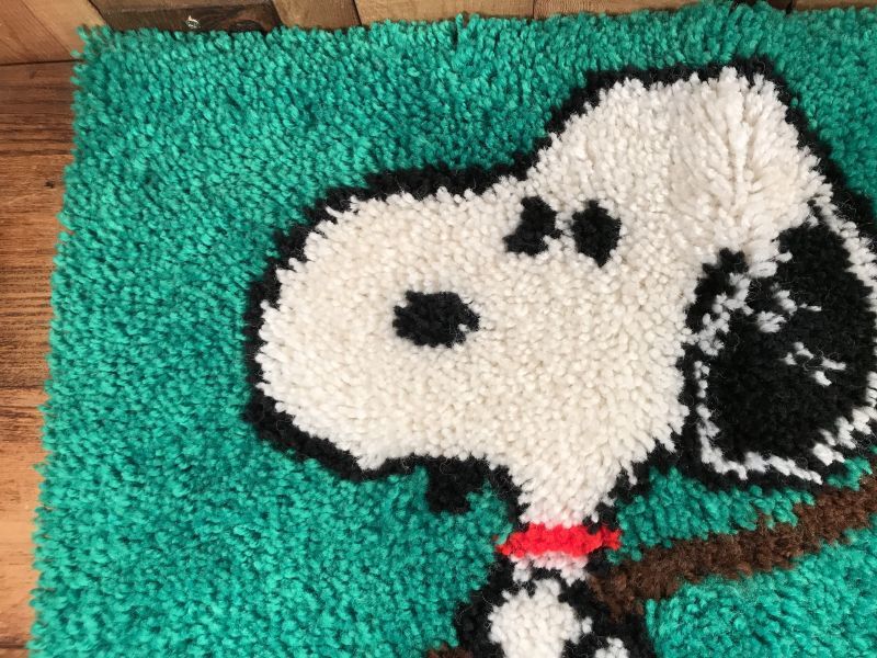 Peanuts Snoopy Wall Hanging Rug スヌーピー ビンテージ ラグマット 