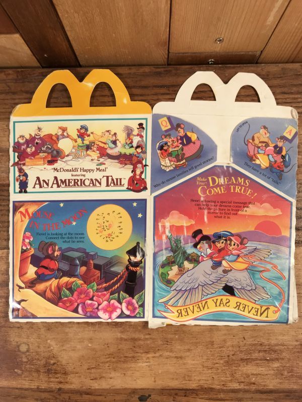 McDonald's “An American Tail” Happy Meal Box　マクドナルド　ビンテージ　ハッピーミールボックス　ミールトイ　 80年代