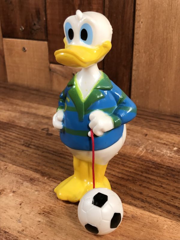 Disney Donald Duck Football Wind Up Toy ドナルドダック ビンテージ ワインドアップトイ ゼンマイ人形 70年代 Stimpy Vintage Collectible Toys スティンピー ビンテージ コレクタブル トイズ