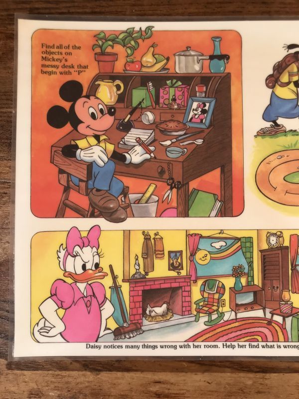 Disney “Duck Family” Vinyl Placemat ドナルドダック ビンテージ 