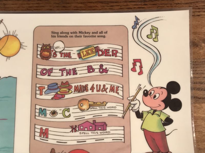 Disney Mickey Minnie Mouse Vinyl Placemat ミッキー ミニーマウス ビンテージ ランチョンマット プレースマット 70 80年代 Stimpy Vintage Collectible Toys スティンピー ビンテージ コレクタブル トイズ