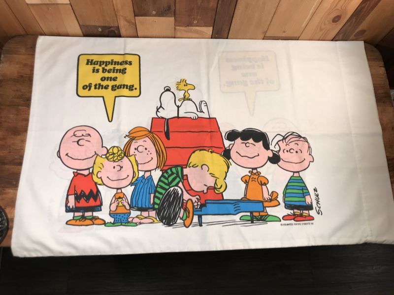 Snoopy Peanuts Gang Pillow Case ピーナッツギャング ビンテージ
