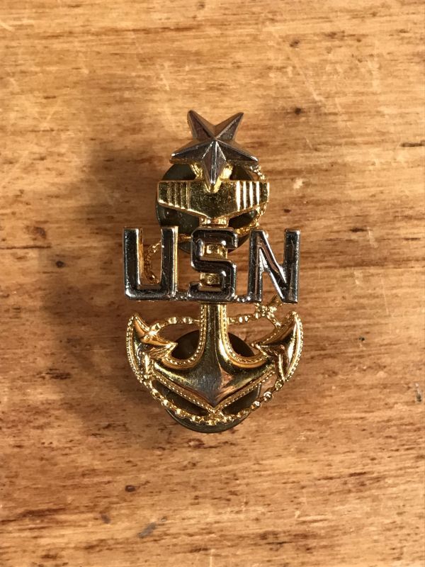 N. S. Meyer Inc. New York Military Insignia U.S.Brass Lapel Pin Back  Vintage 