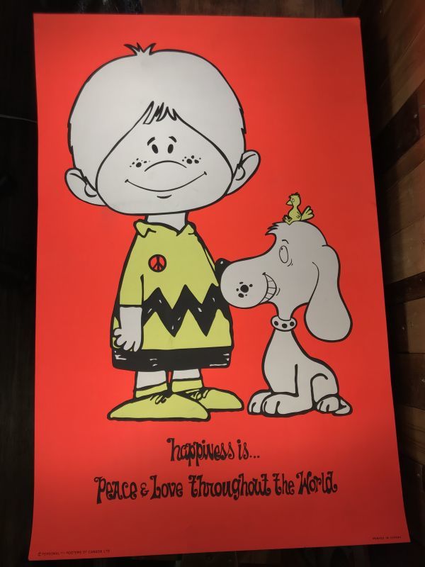 Snoopy Charlie Brown Parody Black Light Poster スヌーピー チャーリーブラウン ビンテージ ブラックライトポスター パロディ 70年代 Stimpy Vintage Collectible Toys スティンピー ビンテージ コレクタブル トイズ