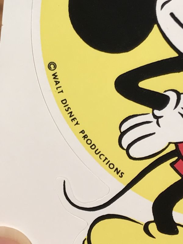 Murray Skoff Enterprises Disney “Mickey Mouse” Sticker ミッキー