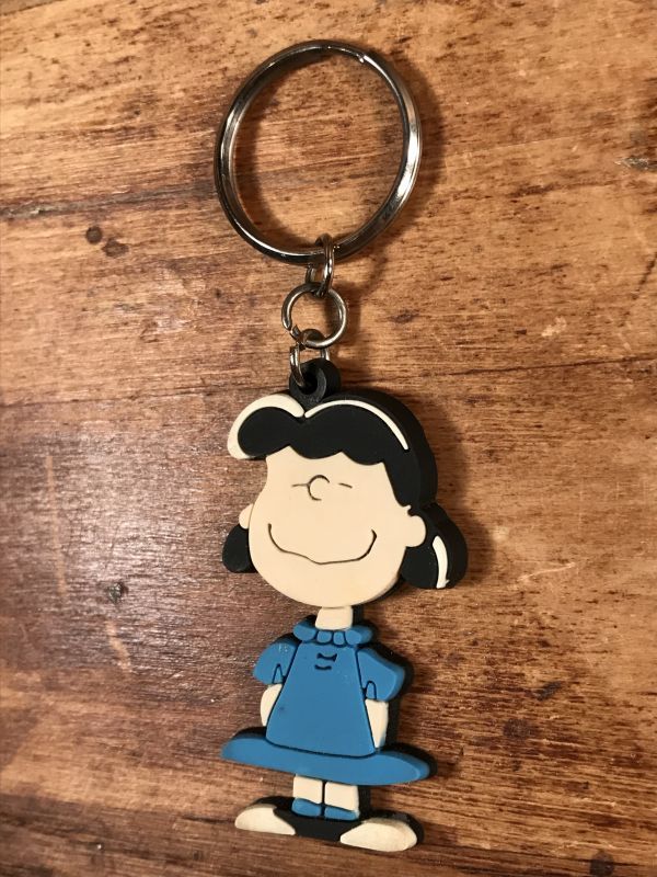 Peanuts Snoopy Lucy Rubber Keychain ルーシー ビンテージ キーホルダー 00年代 Stimpy Vintage Collectible Toys スティンピー ビンテージ コレクタブル トイズ