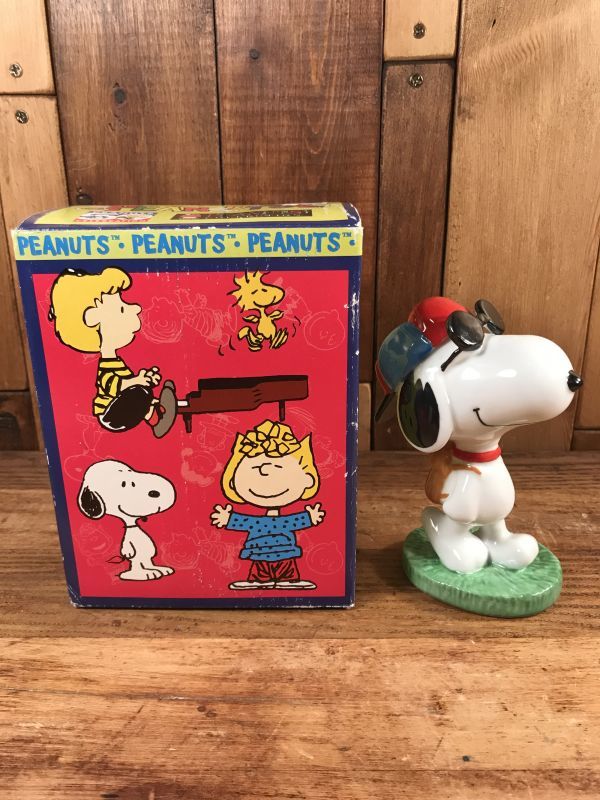 Peanuts Collection Snoopy Joe Cool Ceramic Figure スヌーピー ビンテージ セラミックフィギュア ジョークール 90年代 Stimpy Vintage Collectible Toys スティンピー ビンテージ コレクタブル トイズ