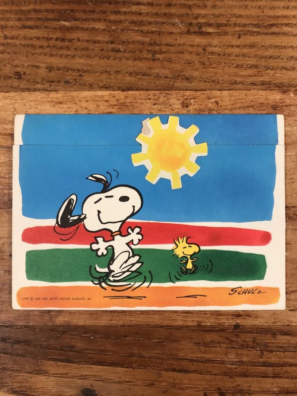 Hallmark Peanuts Snoopy Woodstock Sun Greeting Card スヌーピー ビンテージ グリーティングカード ウッドストック 70 80年代 Stimpy Vintage Collectible Toys スティンピー ビンテージ コレクタブル トイズ