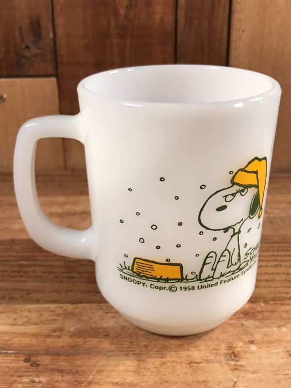 Peanuts Snoopy French Toast Fire King Mug スヌーピー ビンテージ マグカップ ファイヤーキング ウッドストック 60 70年代 Stimpy Vintage Collectible Toys スティンピー ビンテージ コレクタブル トイズ