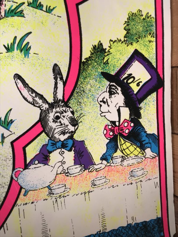 Alice In Wonderland Velvet Blacklight Poster アリスイン