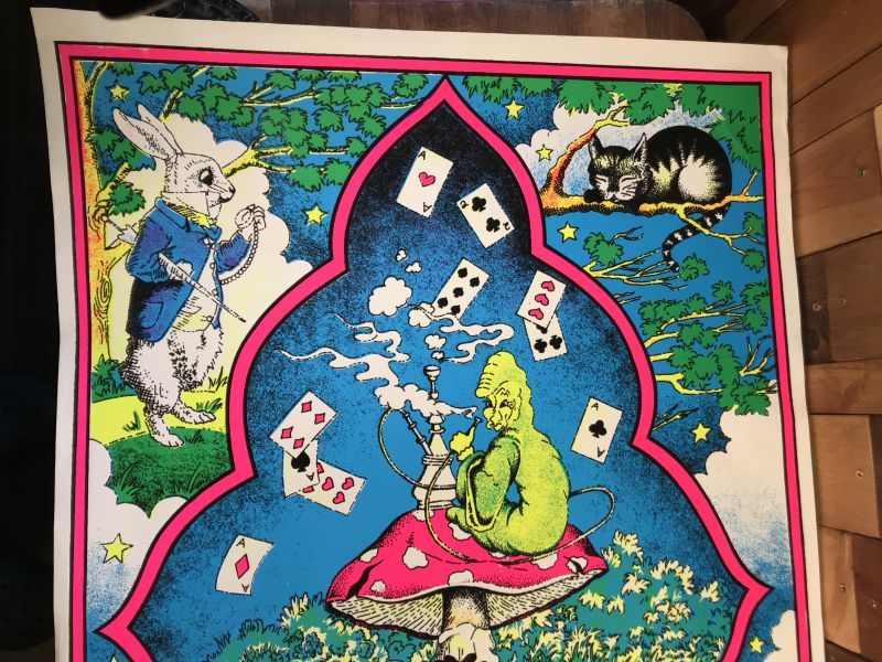 Alice In Wonderland Velvet Blacklight Poster アリスイン