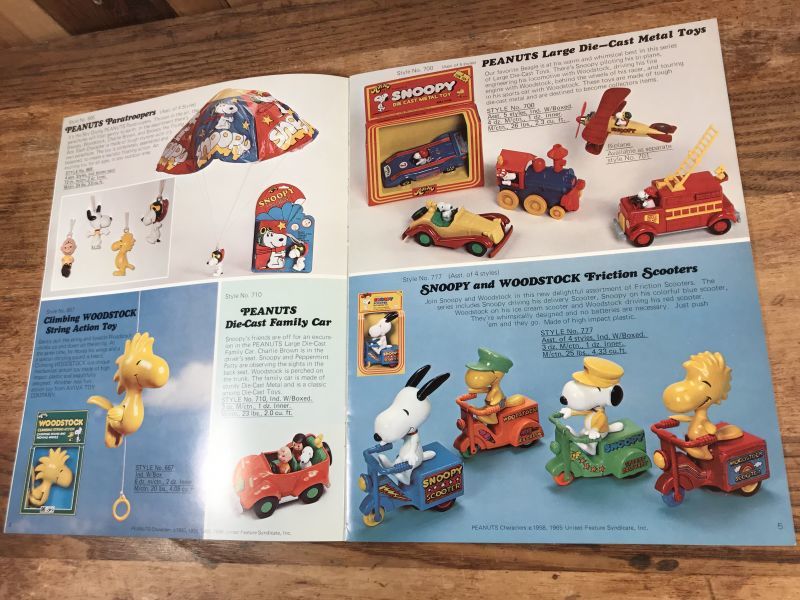 Aviva Toy Company Peanuts Snoopy Catalog　アビバ社　ビンテージ　カタログ　スヌーピー　70年代