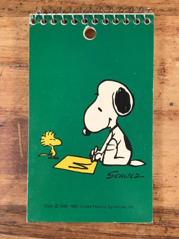 Plymouth Peanuts Snoopy Woodstock Drawing Memo Pad スヌーピー ビンテージ メモ帳 ウッドストック 70 80年代 Stimpy Vintage Collectible Toys スティンピー ビンテージ コレクタブル トイズ
