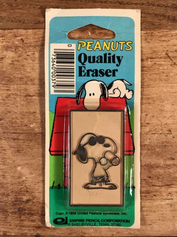 Empire Peanuts Snoopy Joe Cool Quality Eraser スヌーピー ビンテージ 消しゴム 80年代 Stimpy Vintage Collectible Toys スティンピー ビンテージ コレクタブル トイズ