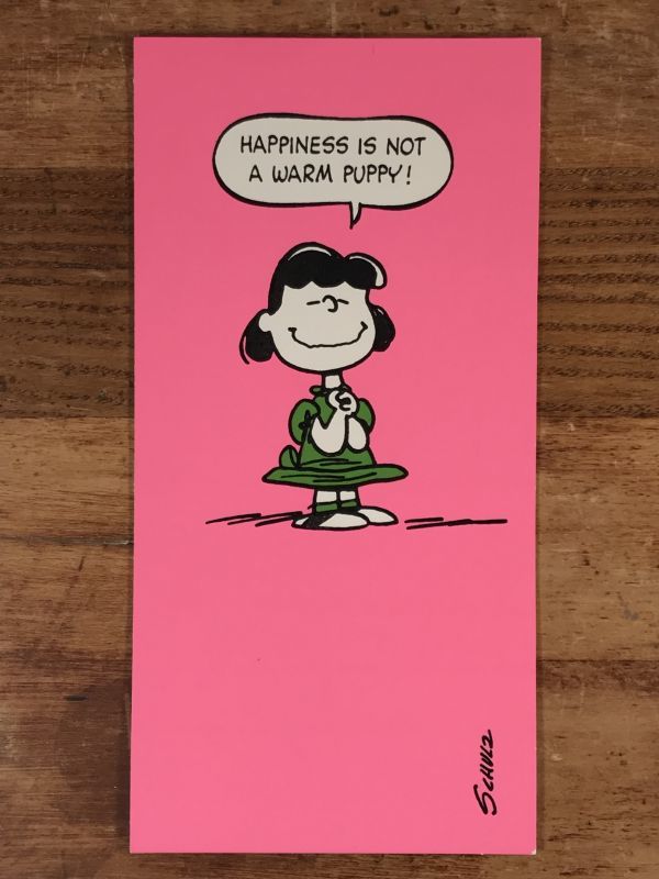 Hallmark Peanuts Lucy Happiness Is Not Greeting Card ルーシー ビンテージ グリーティングカード スヌーピー 70 80年代 Stimpy Vintage Collectible Toys スティンピー ビンテージ コレクタブル トイズ