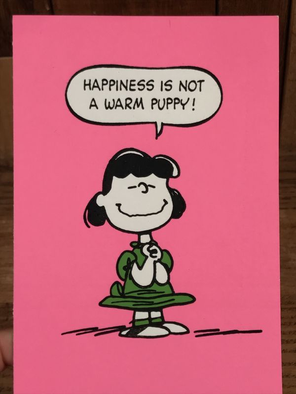 Hallmark Peanuts Lucy Happiness Is Not Greeting Card ルーシー ビンテージ グリーティングカード スヌーピー 70 80年代 Stimpy Vintage Collectible Toys スティンピー ビンテージ コレクタブル トイズ
