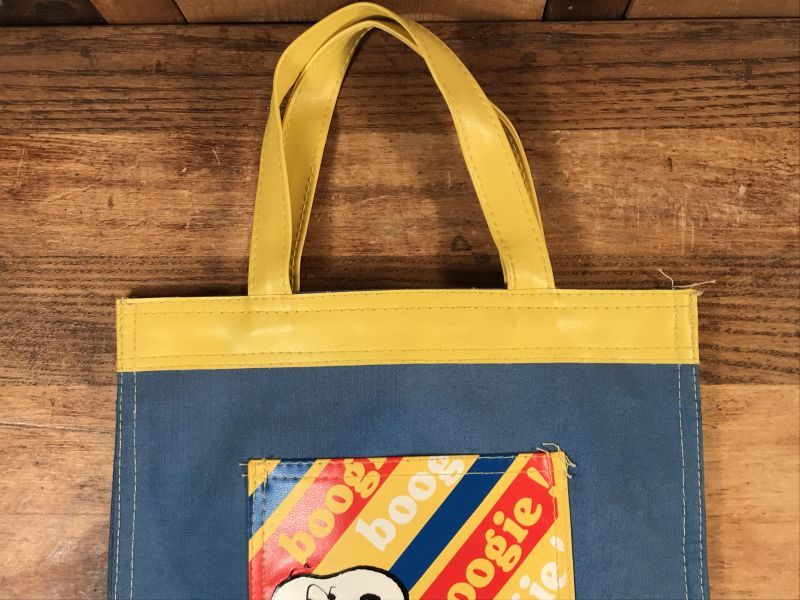Peanuts Snoopy Boogie Tote Bag スヌーピー ビンテージ トートバッグ 70年代 Stimpy Vintage Collectible Toys スティンピー ビンテージ コレクタブル トイズ