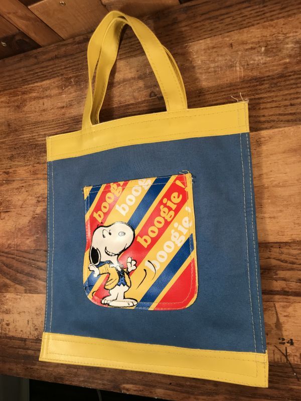 Peanuts Snoopy Boogie Tote Bag スヌーピー ビンテージ トートバッグ 70年代 Stimpy Vintage Collectible Toys スティンピー ビンテージ コレクタブル トイズ