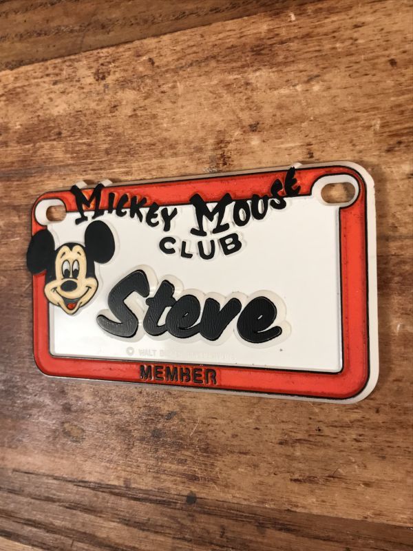 Disney Mickey Mouse Club Member Name Plate ミッキーマウスクラブ 